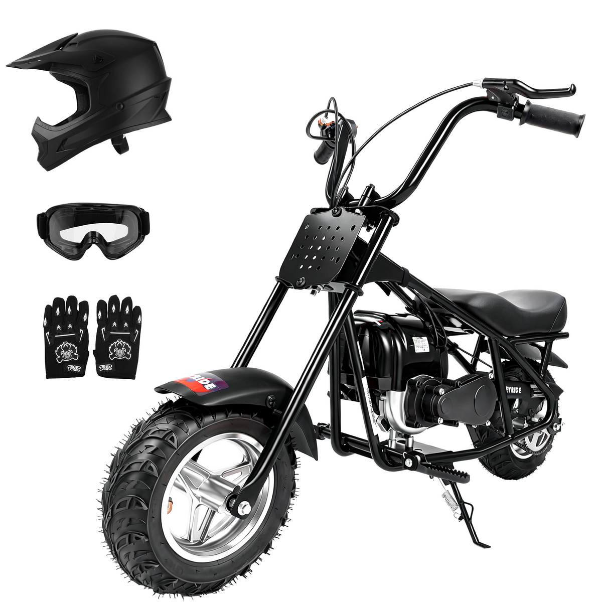 Kids & Teens Gas Mini Bike (40cc & 98cc, 4-Stroke) Black & Red