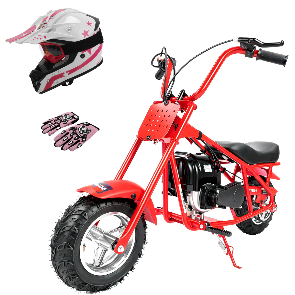 Kids & Teens Gas Mini Bike (40cc & 98cc, 4-Stroke) Black & Red