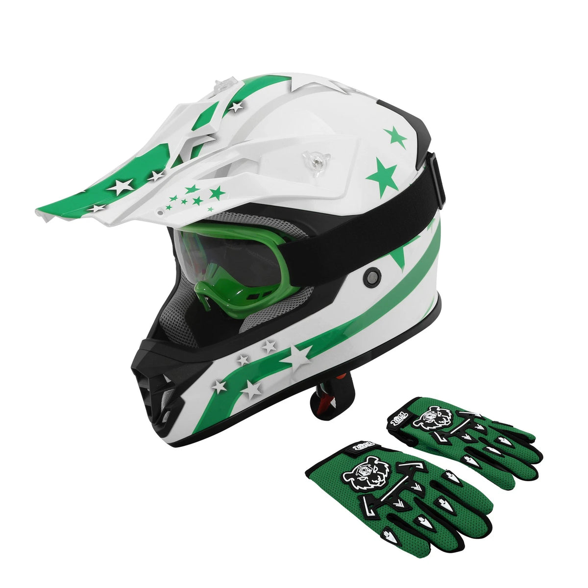 Youth Full Face Helmet DOT Approved Kids Street Dirt Bike Off-Road Motocross ATV