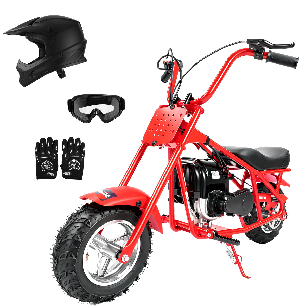 Kids & Teens Gas Mini Bike (40cc & 98cc, 4-Stroke) Black & Red